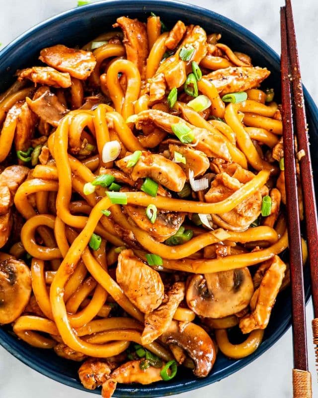 627. Chicken Udon Noodles with X.O. Sauce