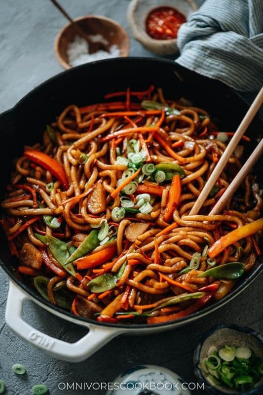 627. Vegetable Udon Noodles with X.O. Sauce