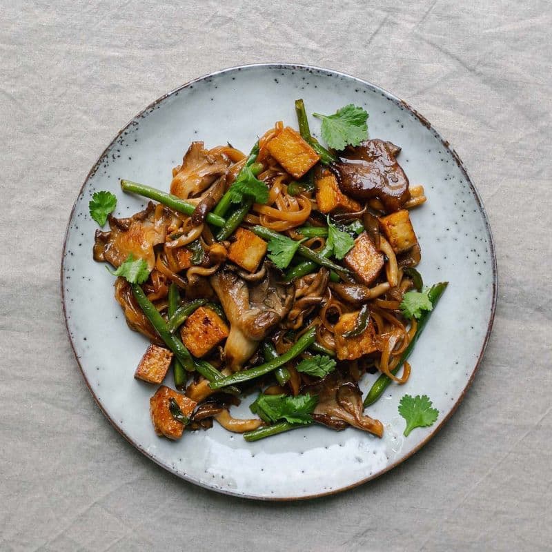 518. Fried Crispy Tofu with Golden Mushrooms