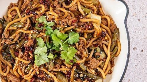 627. Pork Udon Noodles with X.O. Sauce